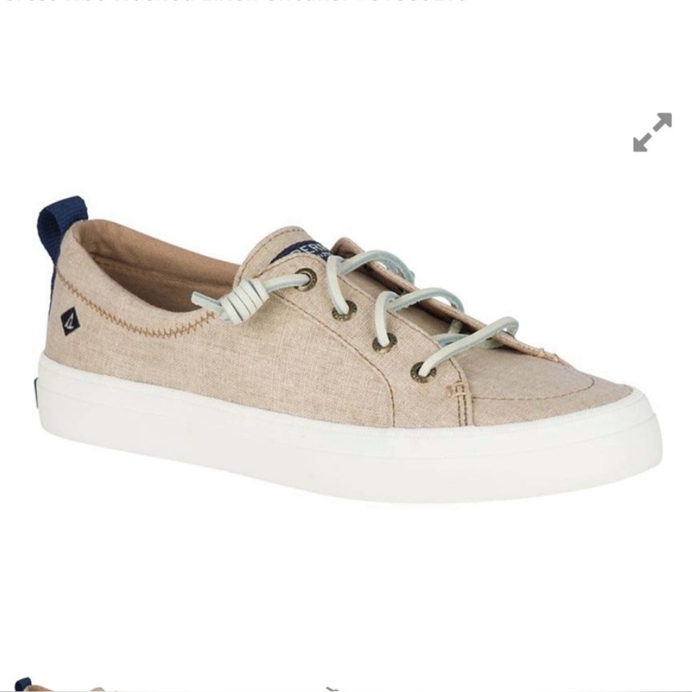 Sperry Crest Vibe Washed Linen Boat Shoe